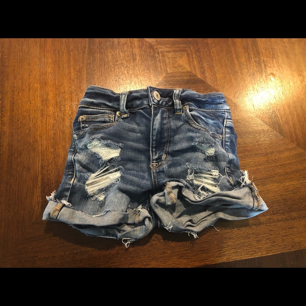 American eagle distressed jean shorts